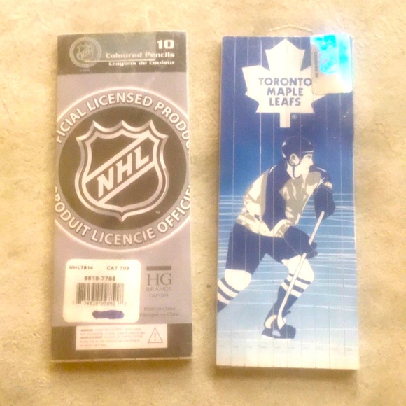 NHL TORONTO MAPLE LEAFS 10 PENCIL CRAYONS - Picture 7 of 11